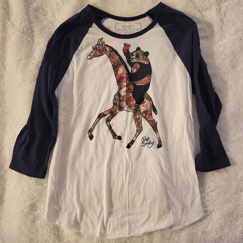 Riot Society Baseball T-Shirt